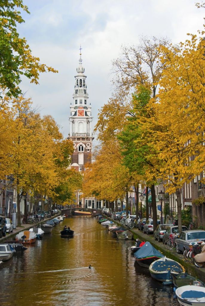 amsterdam canal in autumn